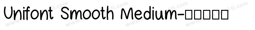 Unifont Smooth Medium字体转换
